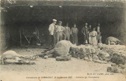 CPA FRANCE 30 "Inondations de Sommières, 1907" / CHEVAL