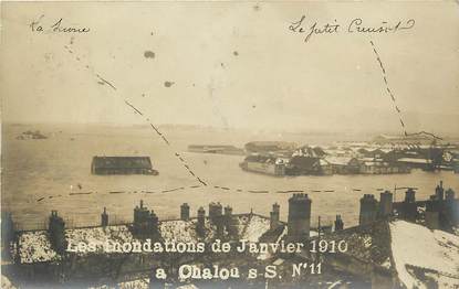 CARTE PHOTO FRANCE 71 "Inondations 1910, Chalon sur Saone"