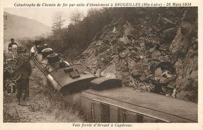 CPA FRANCE 43 "Catastrophe de chemin de fer à Brugeilles" / TRAIN