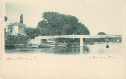 / CPA FRANCE 78 "Bougival Croissy, le pont sur la Seine"