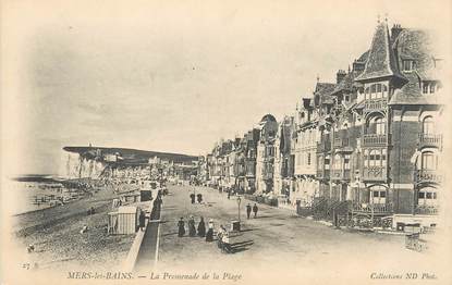 / CPA FRANCE 80 "Mers Les Bains, la promenade de la plage"