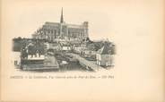 80 Somme / CPA FRANCE 80 "Amiens, la cathédrale vue générale prise du pont du Dom"