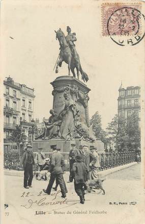 / CPA FRANCE 59 "Lille, statue du général Faidherbe "