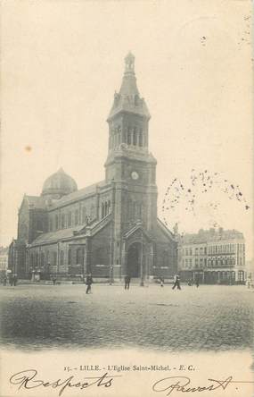 / CPA FRANCE 59 "Lille, l'église Saint Michel"