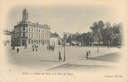 / CPA FRANCE 81 "Albi, l'hôtel des postes et la place du Vigan"