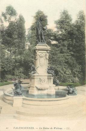 / CPA FRANCE 59 "Valenciennes, la statue de Watteau"