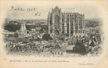/ CPA FRANCE 60 "Beauvais, vue sur la Cathédrale prise de l'église Saint Etienne"