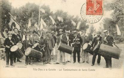 CPA FRANCE 13 "Fête Dieu à la Gavotte, Tambourinaires"