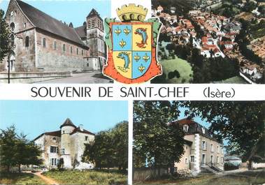 / CPSM FRANCE 38 "Souvenir de Saint Chef"