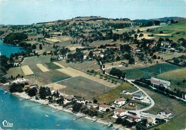 / CPSM FRANCE 38 "Charavines Les Bains, vue aérienne, les villas au bord du lac"