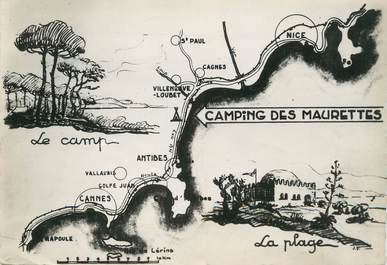 / CPSM FRANCE 06 "Villeneuve Loubet" / CAMPING DES MAURETTES