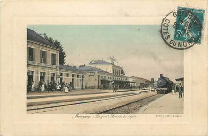 CPA FRANCE 22  "Guingamp, la Gare" / TRAIN