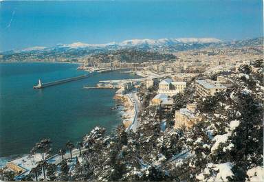 / CPSM FRANCE 06 "Nice sous la neige, vue générale de la Baie de Anges"