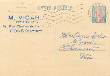 CPA CARTE PUBLICITAIRE FRANCE 17 "Pons"