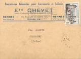 35 Ille Et Vilaine CPA CARTE PUBLICITAIRE FRANCE 35 "Rennes, Fournitures générales pour Carrosserie et sellere, Ets Chevet"