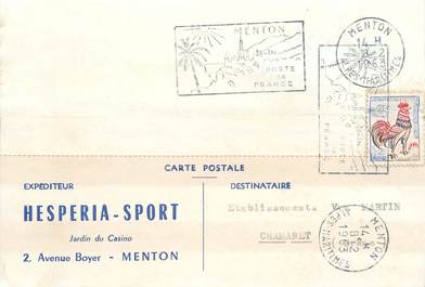 CPA CARTE PUBLICITAIRE FRANCE 06 "Menton, Hesperia Sport"