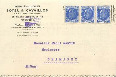 CPA CARTE PUBLICITAIRE FRANCE 13 "Marseille, Et. Boyer & Cavaillon"