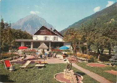 / CPSM FRANCE 38 "Allemont en Oisans, hôtel restaurant Giniès"