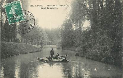 / CPA FRANCE 69 "Lyon, parc de la Tête d'Or, canal de ceinture"