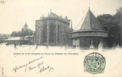 / CPA FRANCE 73 "Chevet de la Sainte Chapelle et tours du château de Chambéry"