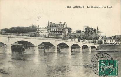 / CPA FRANCE 37 "Amboise, le château et le pont"