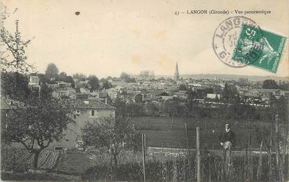 / CPA FRANCE 33 "Langon, vue panoramique"