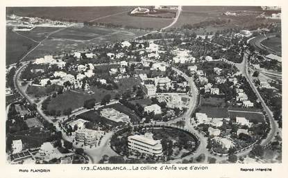 CPSM MAROC "Casablanca, la Colline d'Anfa vue d'avion"