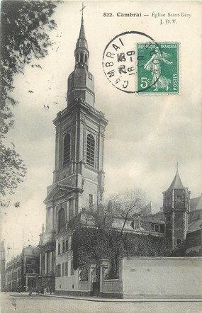 / CPA FRANCE 59 "Cambrai, église Saint Géry"