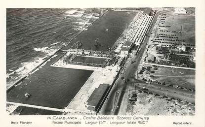 CPSM MAROC "Casablanca, centre balnéaire G. Orthlieb, piscine"