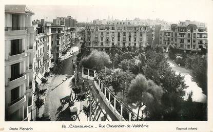 CPSM MAROC "Casablanca, rue chevandier de Valdrôme"