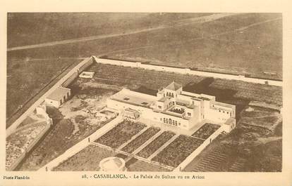 CPA MAROC "Casablanca, Le Palais du Sultan vu en avion"