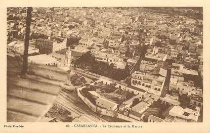 CPA MAROC "Casablanca, La Résidence et la Marine"