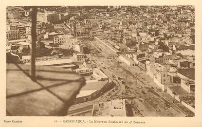 CPA MAROC "Casablanca, le nouveau boulevard du 4e Zouaves"