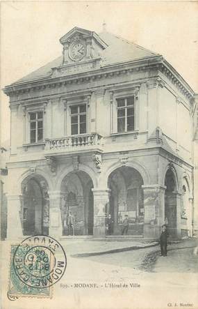 / CPA FRANCE 73 "Modane, l'hôtel de ville" / CACHET DE GARE