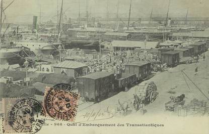 / CPA FRANCE 13 "Marseille, quai d'embarquement des transaltlantiques"