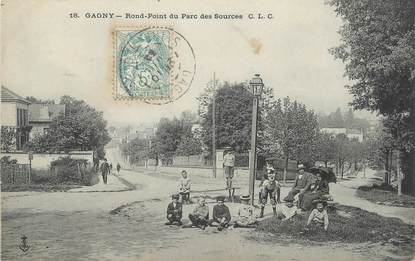 / CPA FRANCE 93 "Gagny, rond pont du parc des Sources"