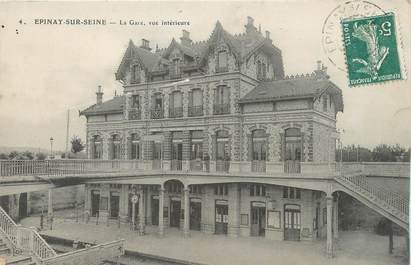 / CPA FRANCE 93 "Epinay sur Seine, la gare"