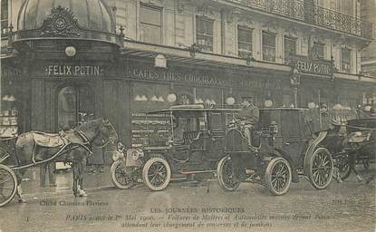   CPA  FELIX POTIN à Paris "Voitures de maitres et automobiles attendant leur chargement  de conserves et de jambon"