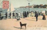 33 Gironde / CPA FRANCE 33 "Arcachon, la nouvelle jetée et la plage"