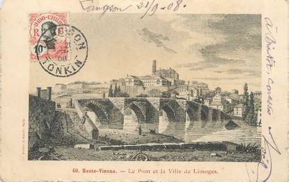 / CPA FRANCE 87 "Le pont et la ville de Limoges"