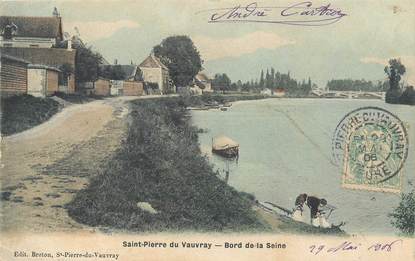 / CPA FRANCE 27 "Saint Pierre du Vauvray, bord de la Seine"