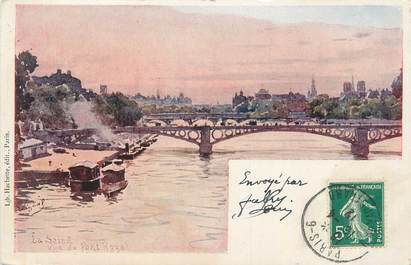 / CPA FRANCE 75001" La Seine vue du pont Royal"