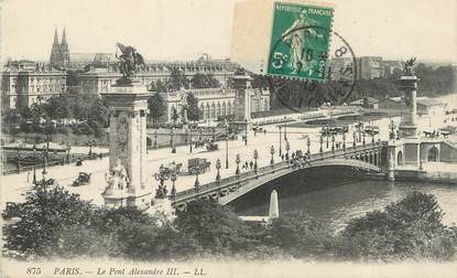 / CPA FRANCE 75008 "Paris, le pont Alexandre 3"