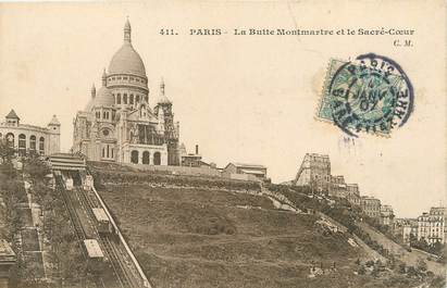 / CPA FRANCE 75018 "Paris, la butte Montmartre, et le Sacré Coeur"