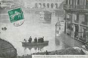 75 Pari / CPA FRANCE 75008 "Paris, janvier 1910, gare Saint Lazare" / INONDATION