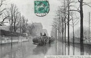 75 Pari / CPA FRANCE 75006 "Paris, janvier 1910, le quai de Grenelle" / INONDATION