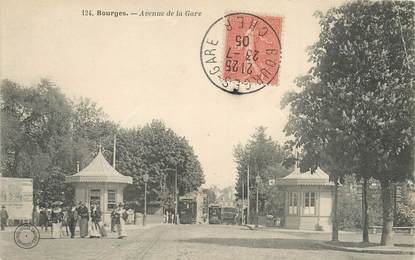 / CPA FRANCE 18 "Bourges, av de la gare "