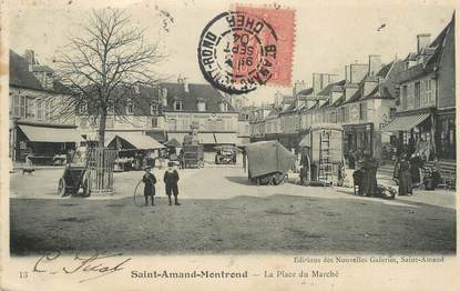 / CPA FRANCE 18 "Saint Amand Montrond, la place du marché"