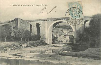 / CPA FRANCE 07 "Privas, pont neuf et village d'Ouvèze"