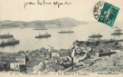 / CPA FRANCE 06 "Villefranche Sur Mer, la rade et l'Escadre"